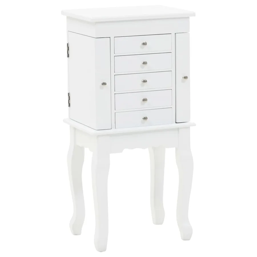 Armoire à bijoux sur pieds Blanc - 2