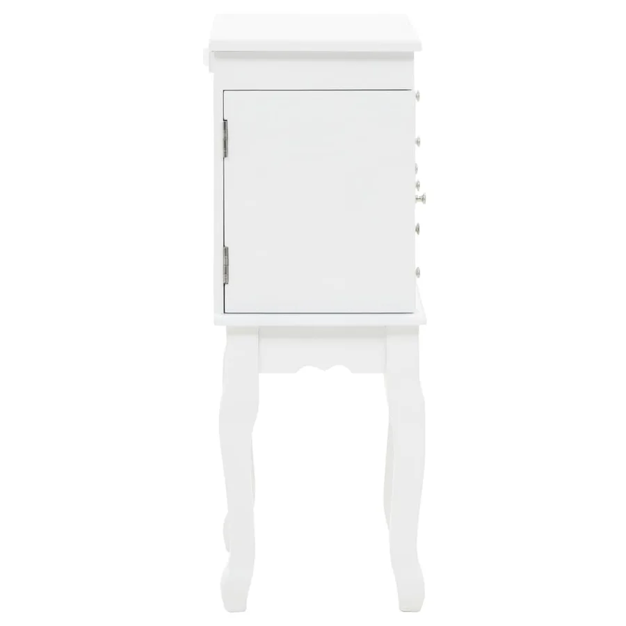 Armoire à bijoux sur pieds Blanc - 4