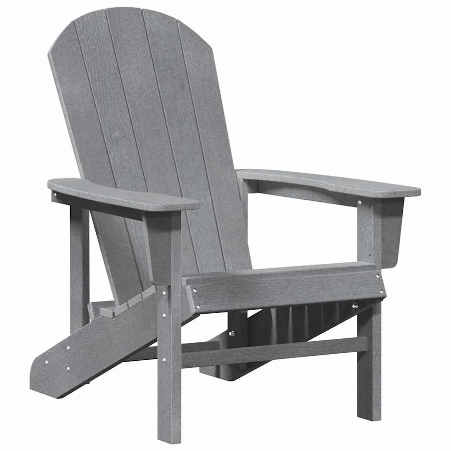 Chaise de jardin 3 pcs Gris clair Polyéthylène - 5