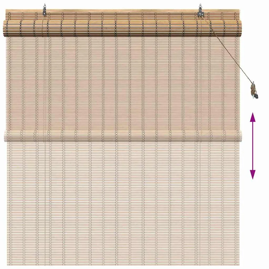 Store enrouleur Nature 150 x 160 cm Bambou - 13