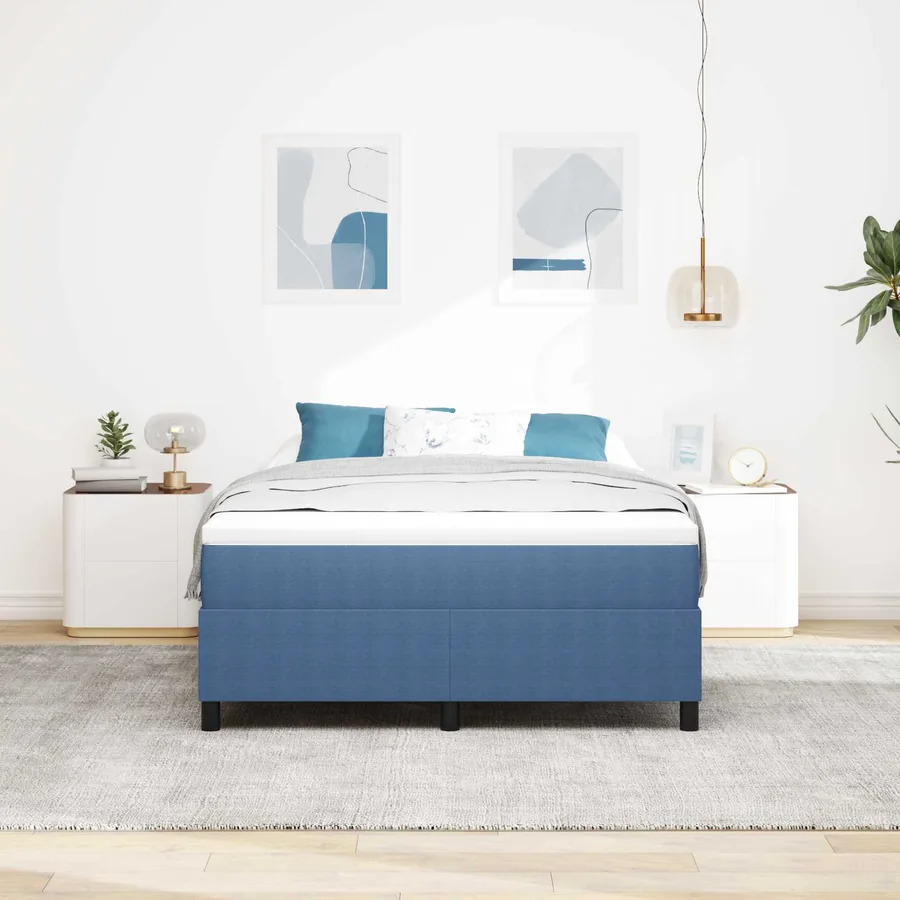 Cadre de lit plateforme Bleu 160 x 200 cm - 3