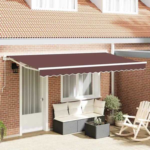 Toile de rechange pour auvent Marron 4 x 2 m Polyester