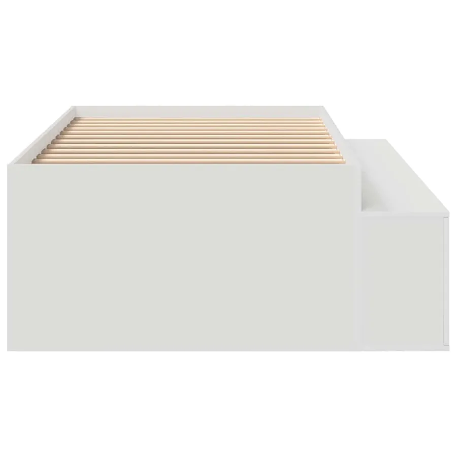 Cadre de lit avec tiroir Blanc 80 x 200 cm Bois d'ingénierie - 6