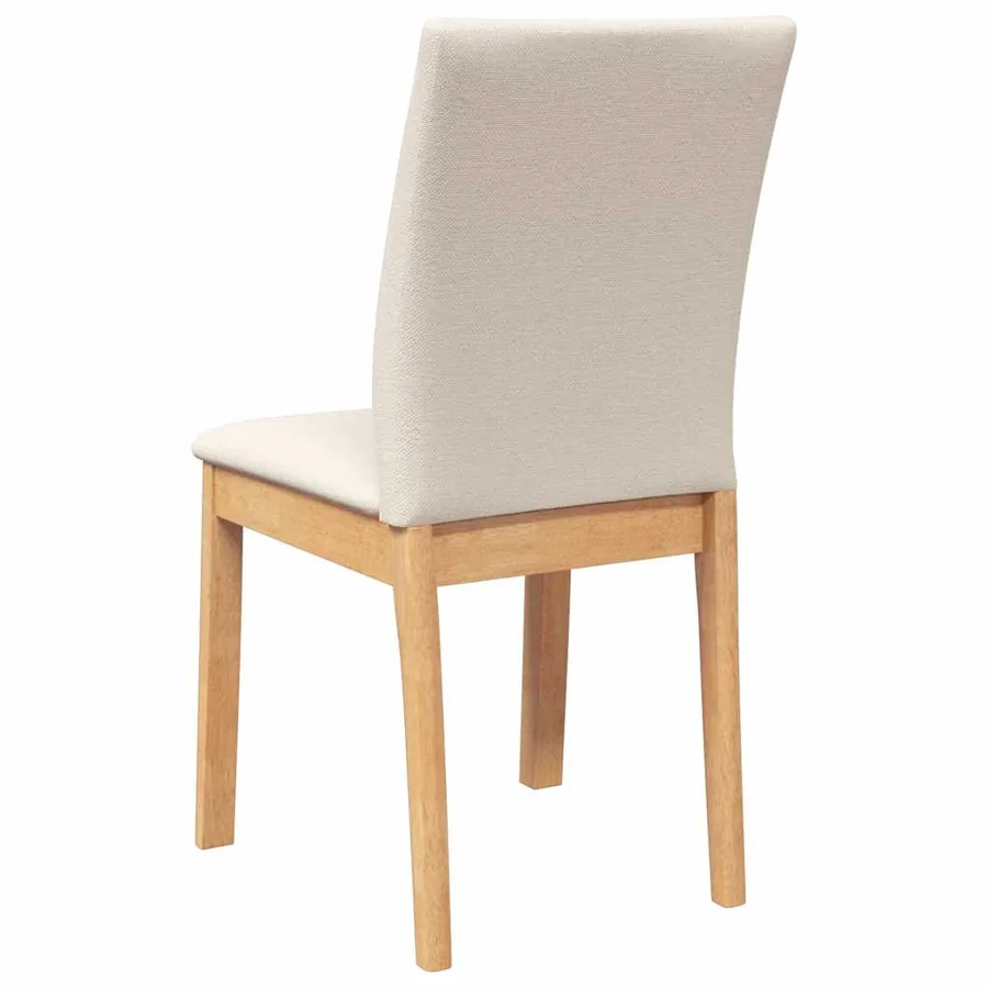 Chaises à manger coussins 2 pcs bois massif caoutchouc - 7
