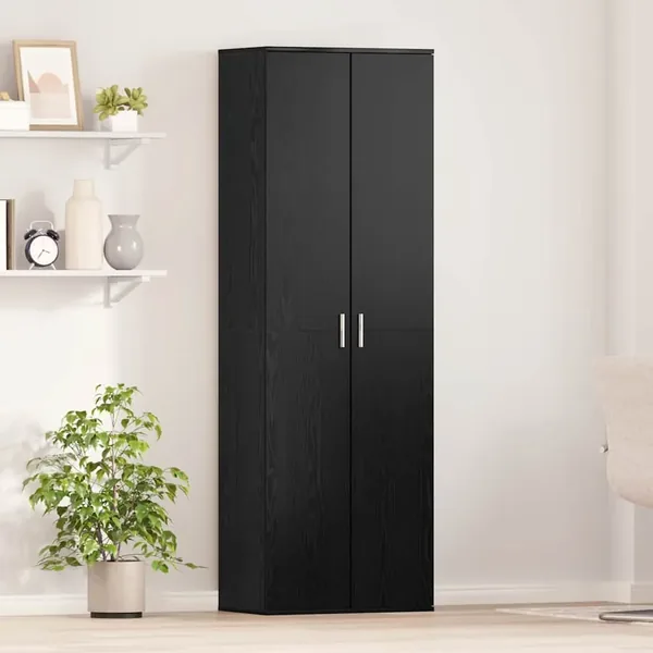 Highboard Chêne noir 60 x 35 x 180 cm Bois d'ingénierie