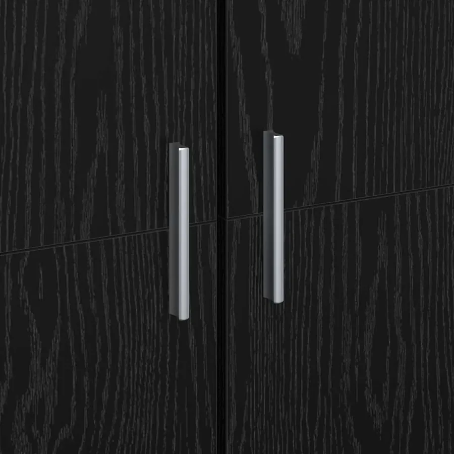 Highboard Chêne noir 60 x 35 x 180 cm Bois d'ingénierie - 10