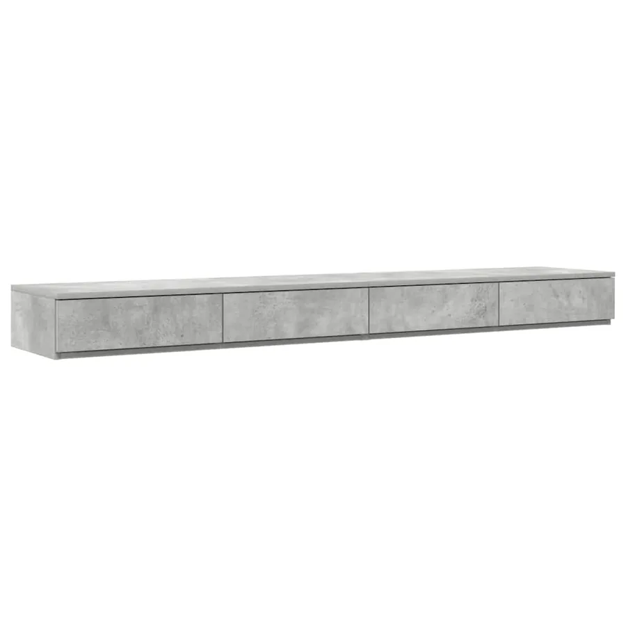 Cadre de lit avec rangement Gris béton 180 cm Bois d'ingénierie - 2