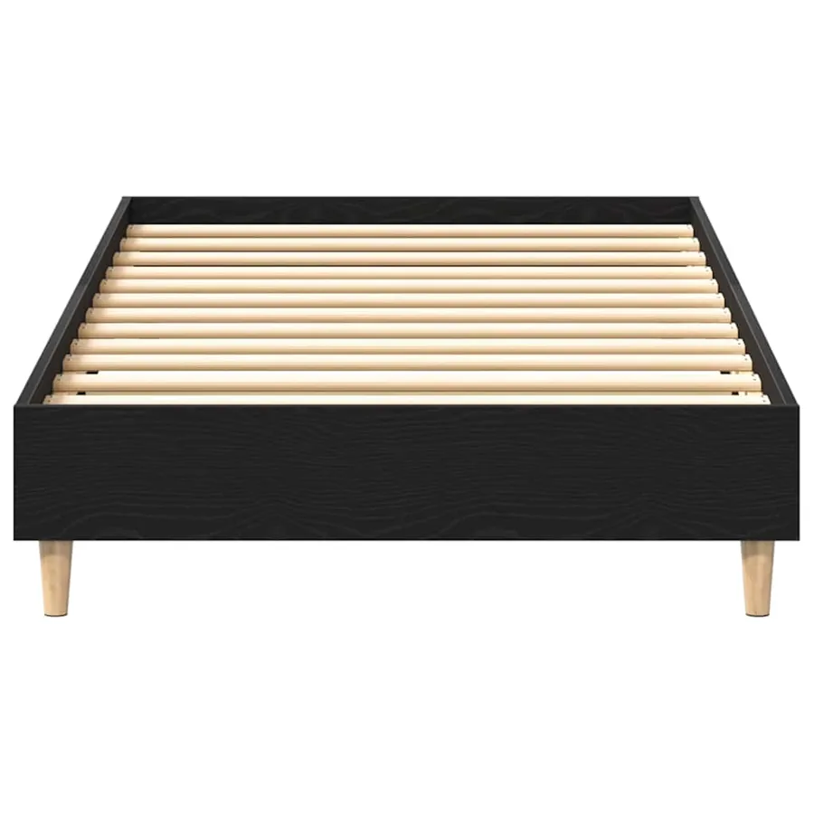 Cadre de lit Chêne noir 193 x 78 x 25 cm Bois d'ingénierie - 5