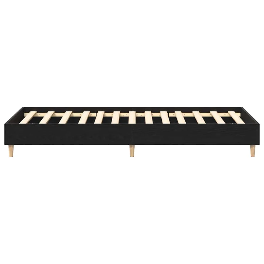 Cadre de lit Chêne noir 193 x 78 x 25 cm Bois d'ingénierie - 6