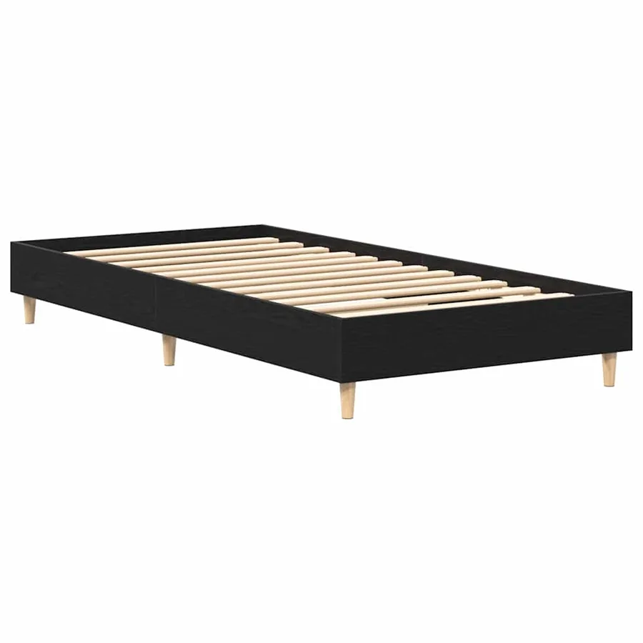Cadre de lit Chêne noir 193 x 78 x 25 cm Bois d'ingénierie - 7