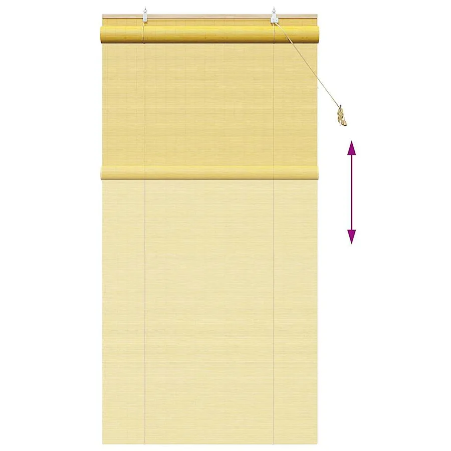 Store enrouleur Jaune 120 x 220 cm Bambou - 13