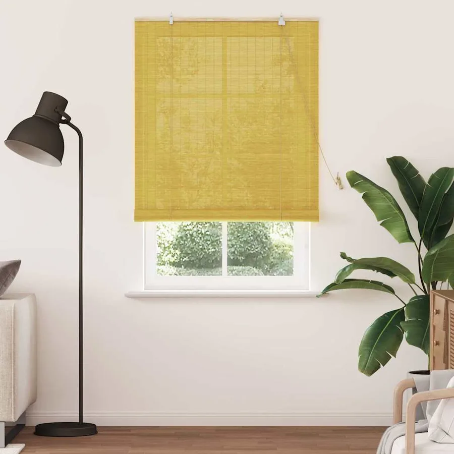 Store enrouleur Jaune 120 x 220 cm Bambou - 3