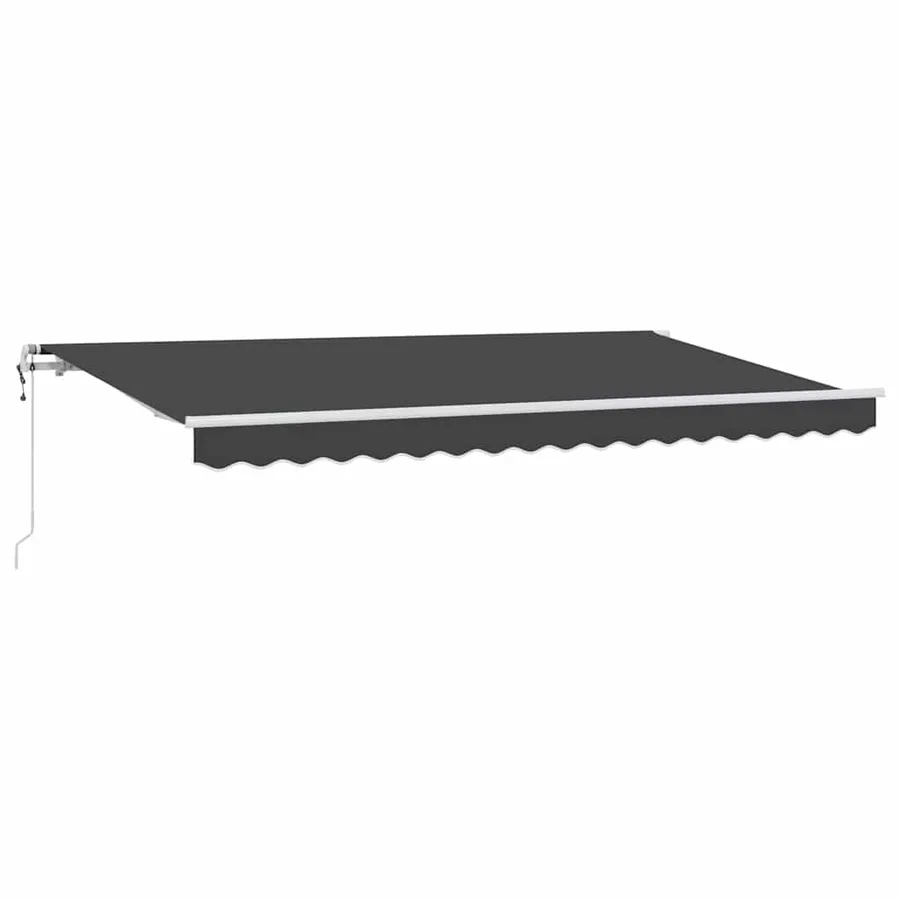 Auvent Rétractable Anthracite 350 x 200 cm tissu - 2