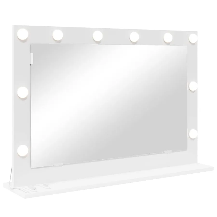 Miroir de vanité Blanc 80 x 15 x 18 cm Verre et bois composite - 2