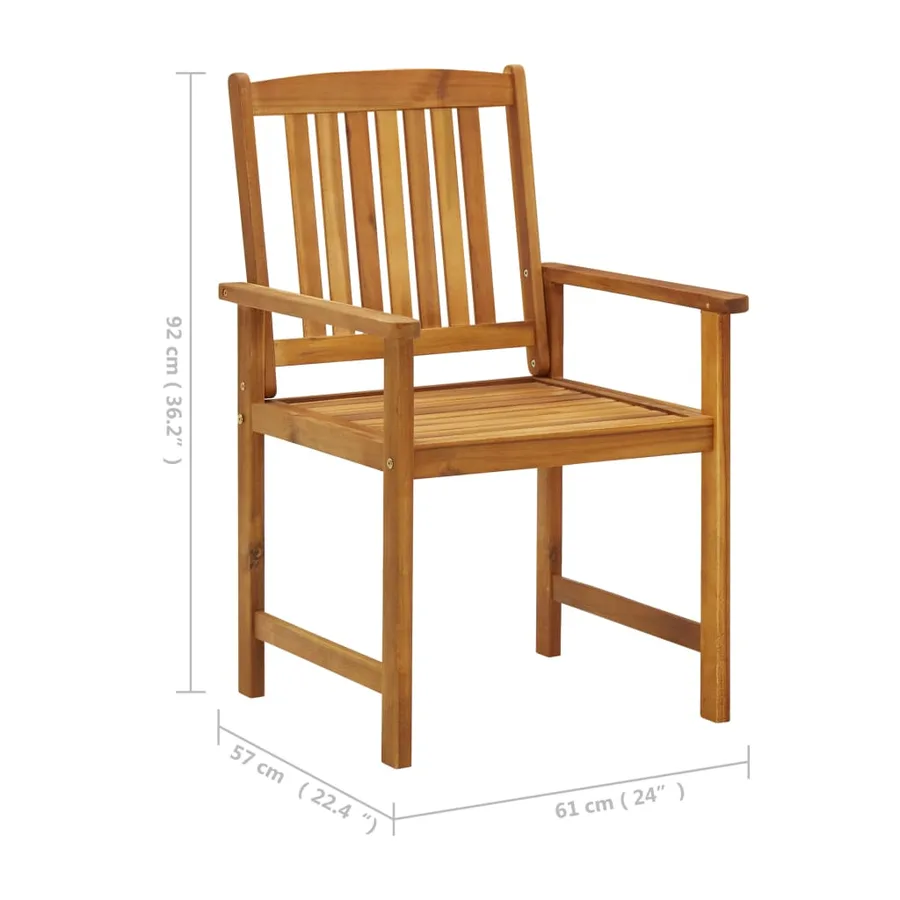 Chaises de jardin avec coussins lot de 2 Bois d'acacia massif - 13