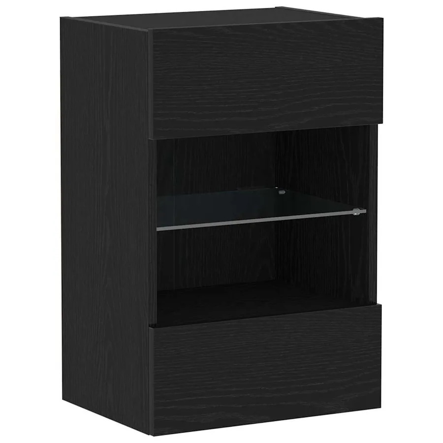 Ensemble meuble TV Noir 40 x 30 x 60,5 cm Bois d'ingénierie - 2