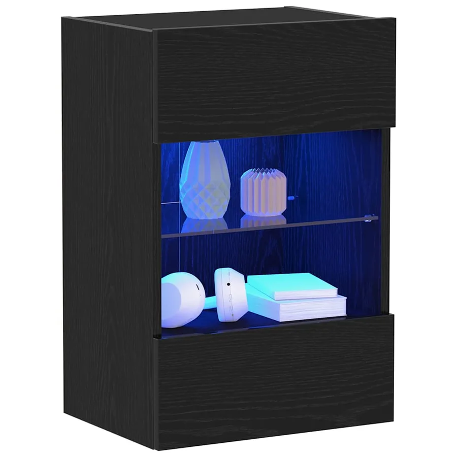 Ensemble meuble TV Noir 40 x 30 x 60,5 cm Bois d'ingénierie - 3