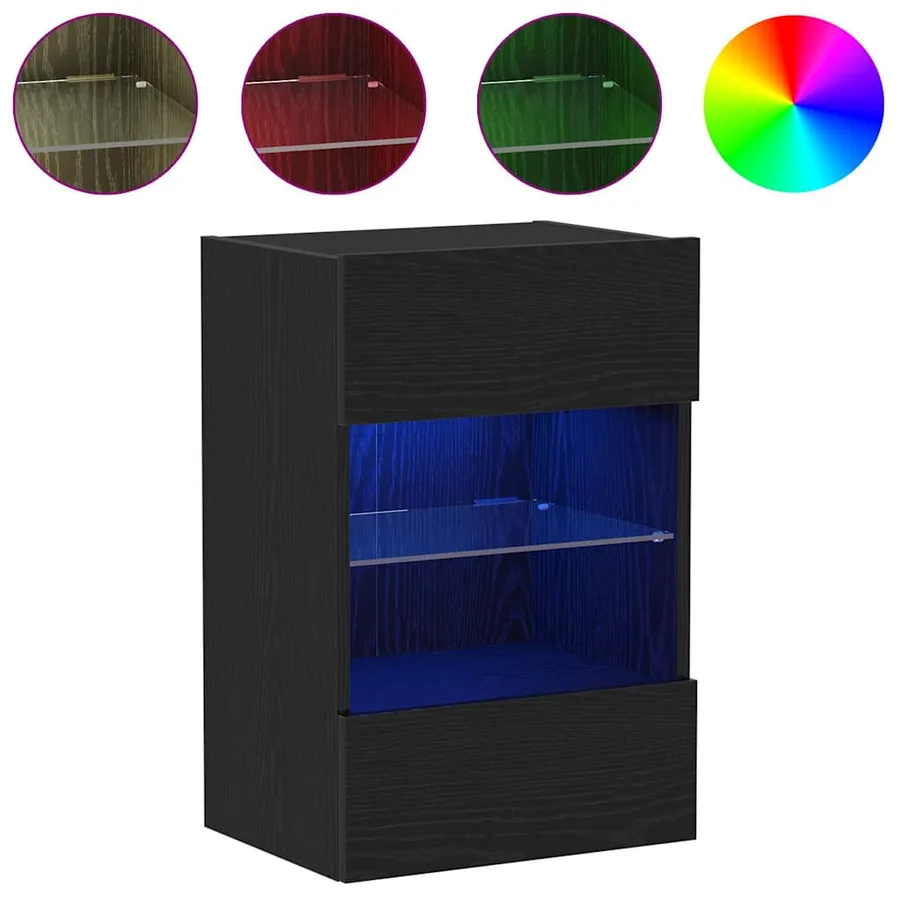 Ensemble meuble TV Noir 40 x 30 x 60,5 cm Bois d'ingénierie - 4