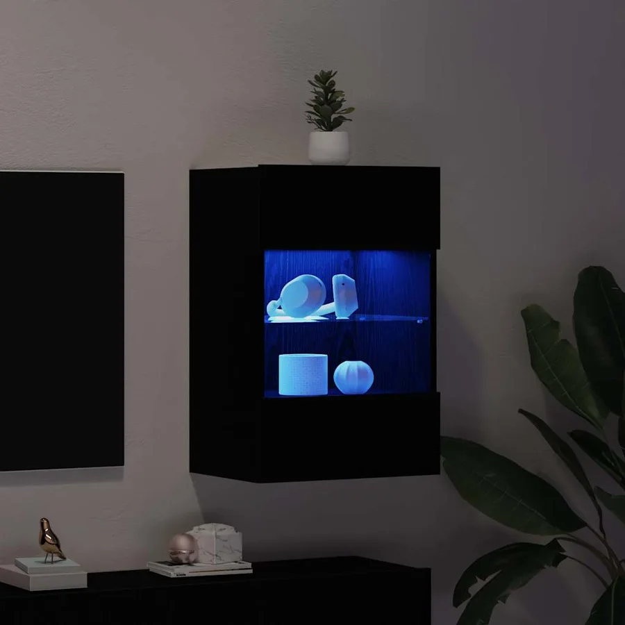 Ensemble meuble TV Noir 40 x 30 x 60,5 cm Bois d'ingénierie - 5
