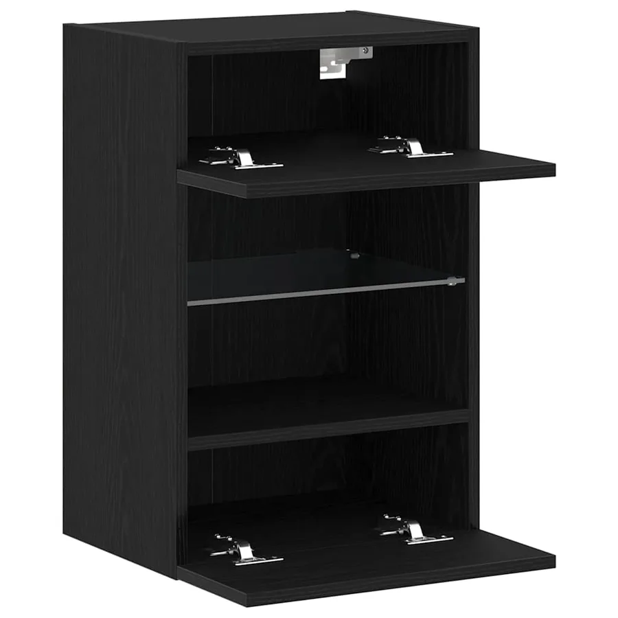 Ensemble meuble TV Noir 40 x 30 x 60,5 cm Bois d'ingénierie - 6