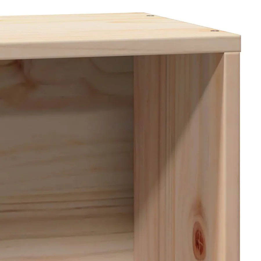 Lit bibliothèque sans matelas 90x200 cm bois de pin massif - 10