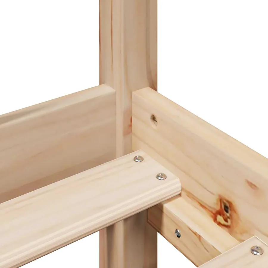 Lit bibliothèque sans matelas 90x190 cm bois de pin massif - 10