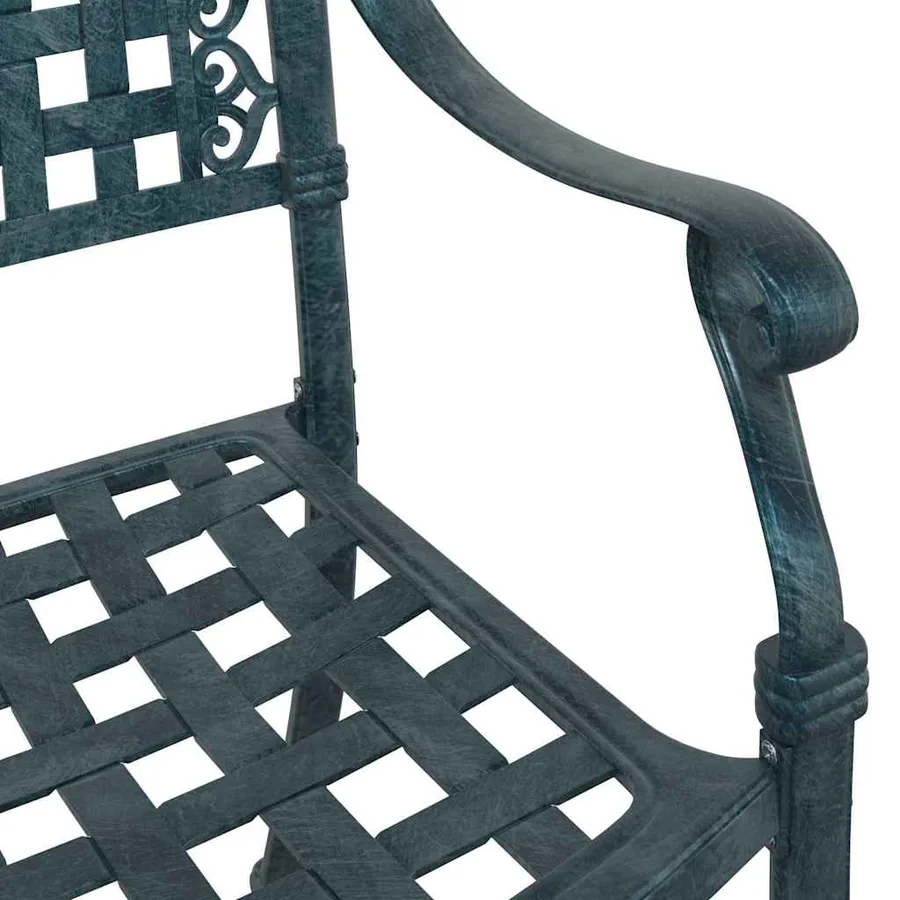 Ensemble de tables de jardin 3 pcs Vert Aluminium coulé - 11