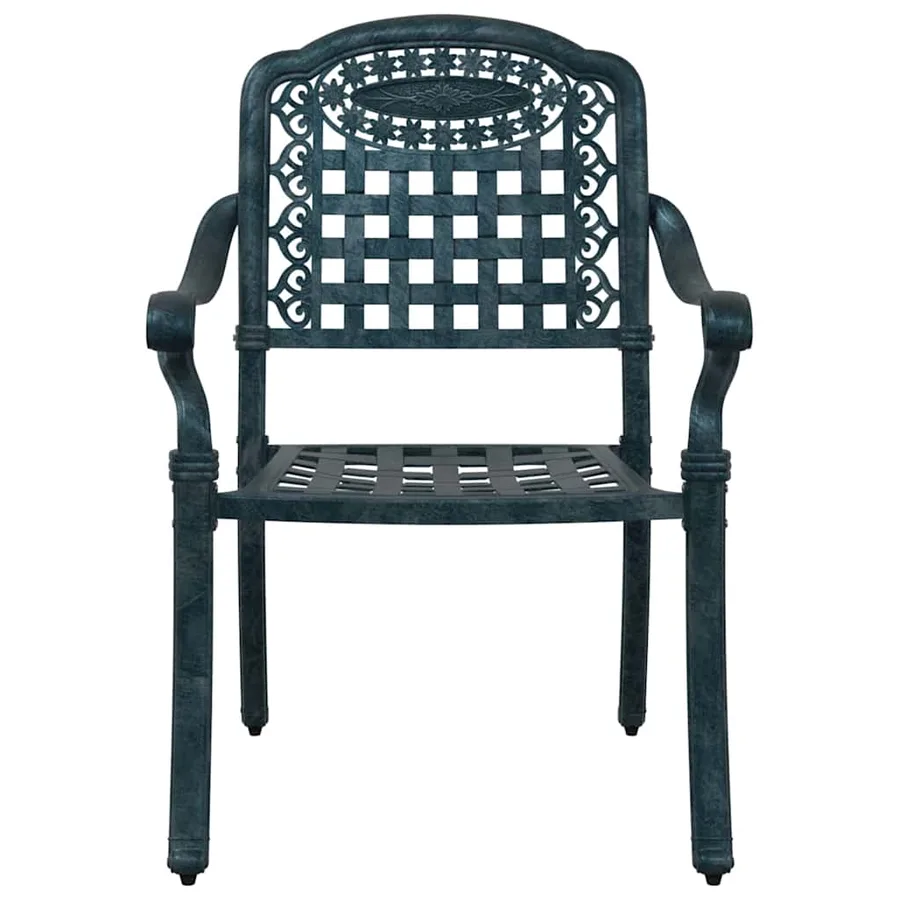 Ensemble de tables de jardin 3 pcs Vert Aluminium coulé - 7