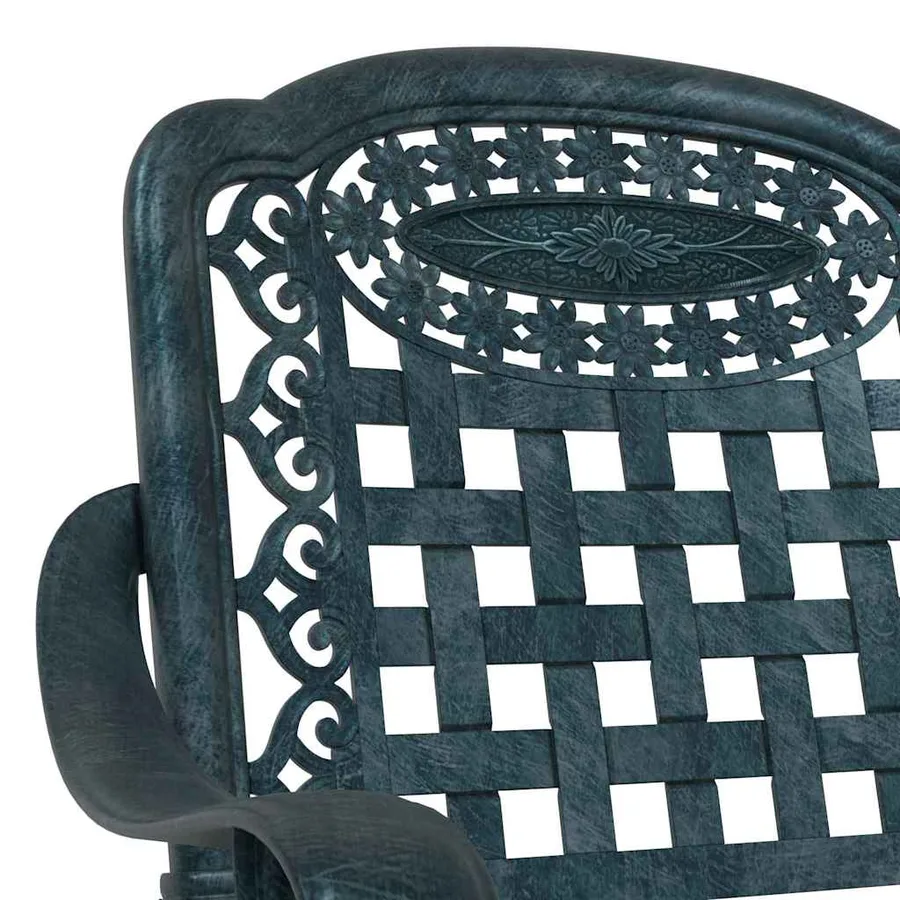 Ensemble de tables de jardin 3 pcs Vert Aluminium coulé - 8