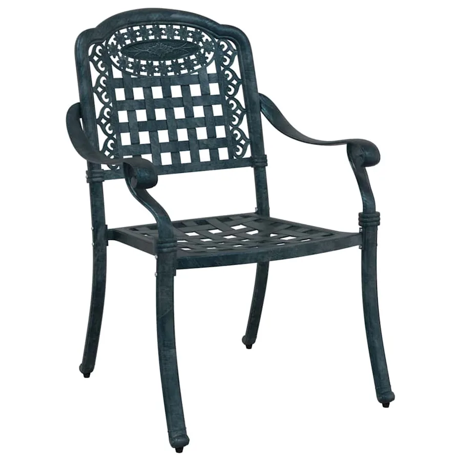 Ensemble de tables de jardin 5 pcs Vert Aluminium coulé - 5