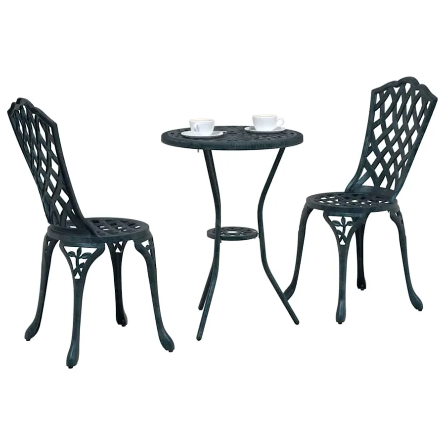 Ensemble bistro de jardin 3 pcs Vert Aluminium - 3