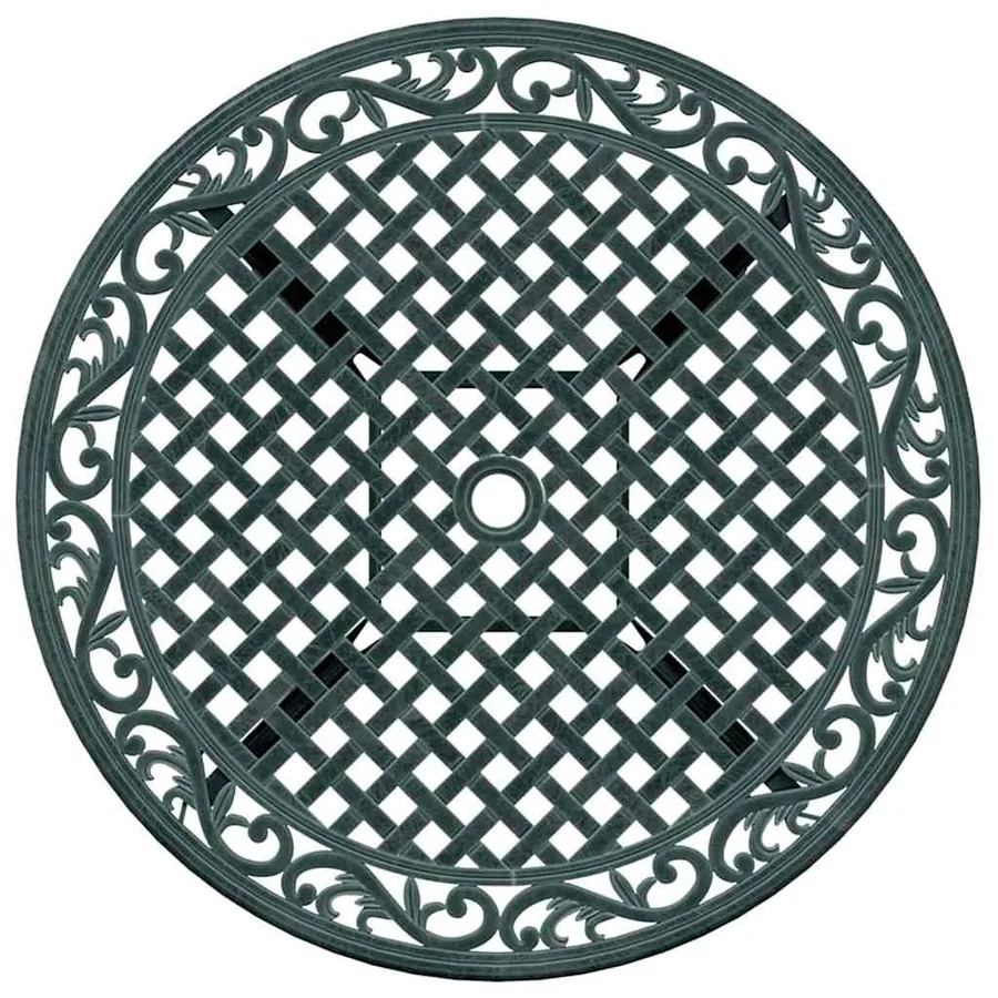 Ensemble de salle à manger pour jardin 5 pcs Vert Aluminium - 10