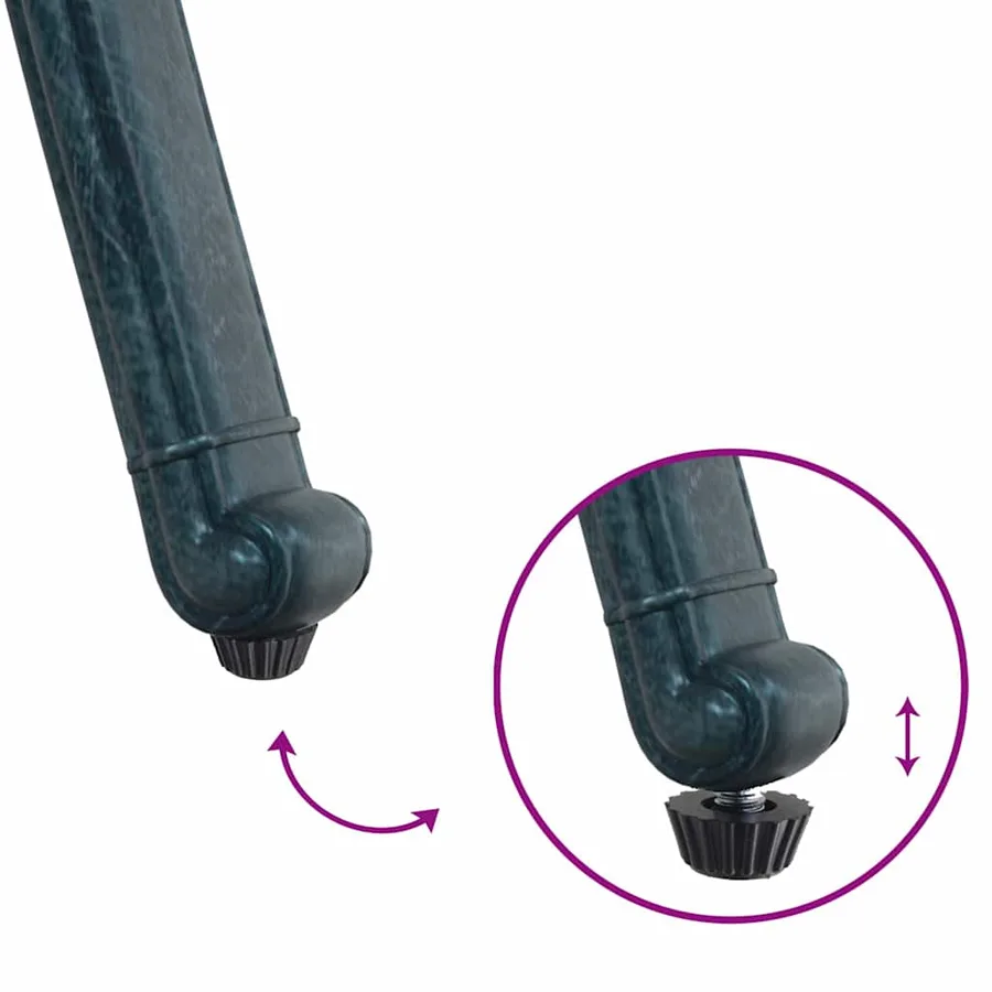 Ensemble de salle à manger pour jardin 5 pcs Vert Aluminium - 12