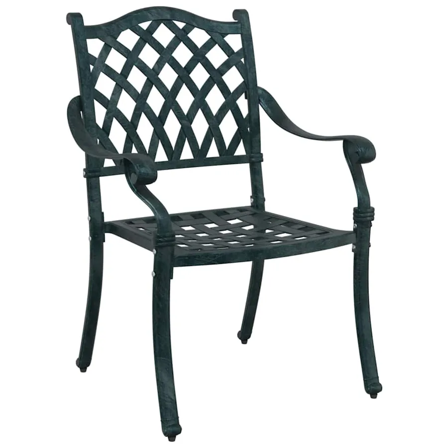 Ensemble de salle à manger pour jardin 5 pcs Vert Aluminium - 5