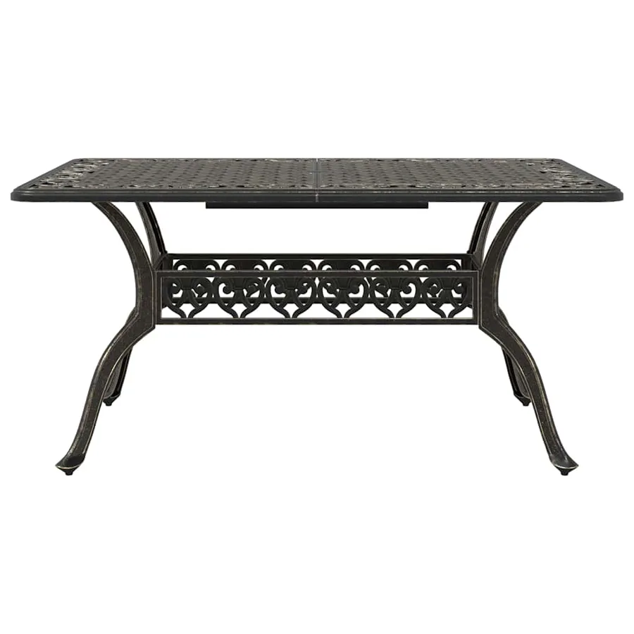 Ensemble de salle à manger pour jardin 7 pcs Bronze Aluminium - 9