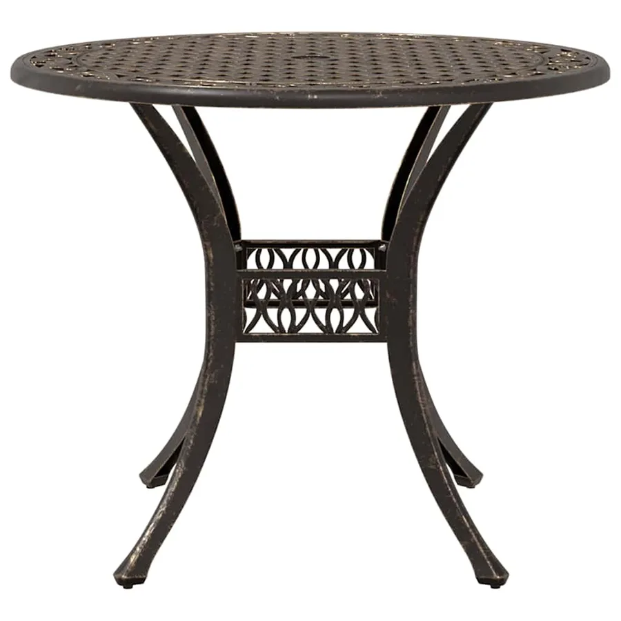 Ensemble de salle à manger pour jardin 7 pcs Bronze Aluminium - 9