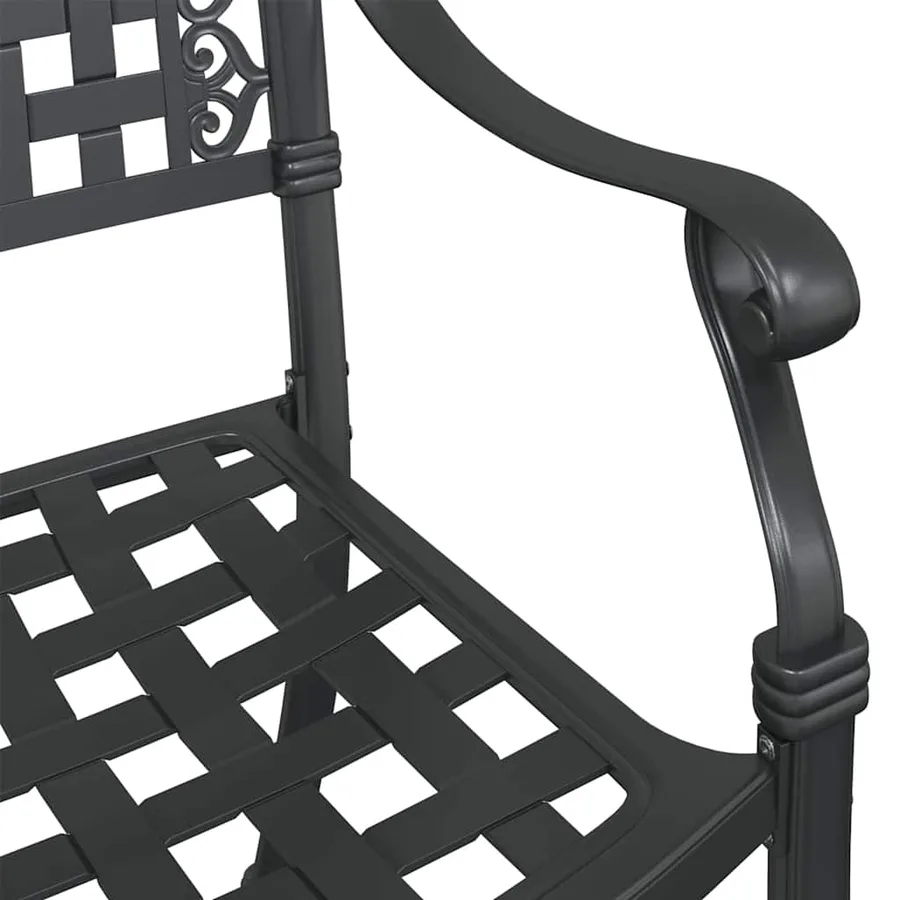 Ensemble de tables de jardin 3 pcs Noir Aluminium coulé - 11