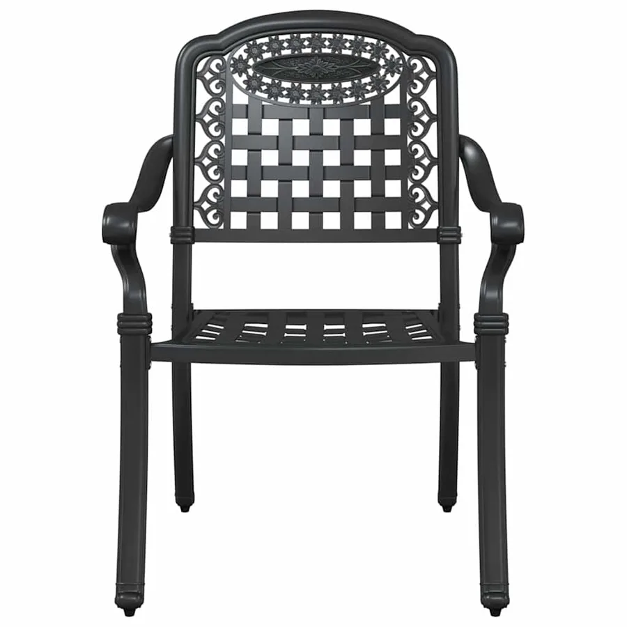 Ensemble de tables de jardin 3 pcs Noir Aluminium coulé - 7