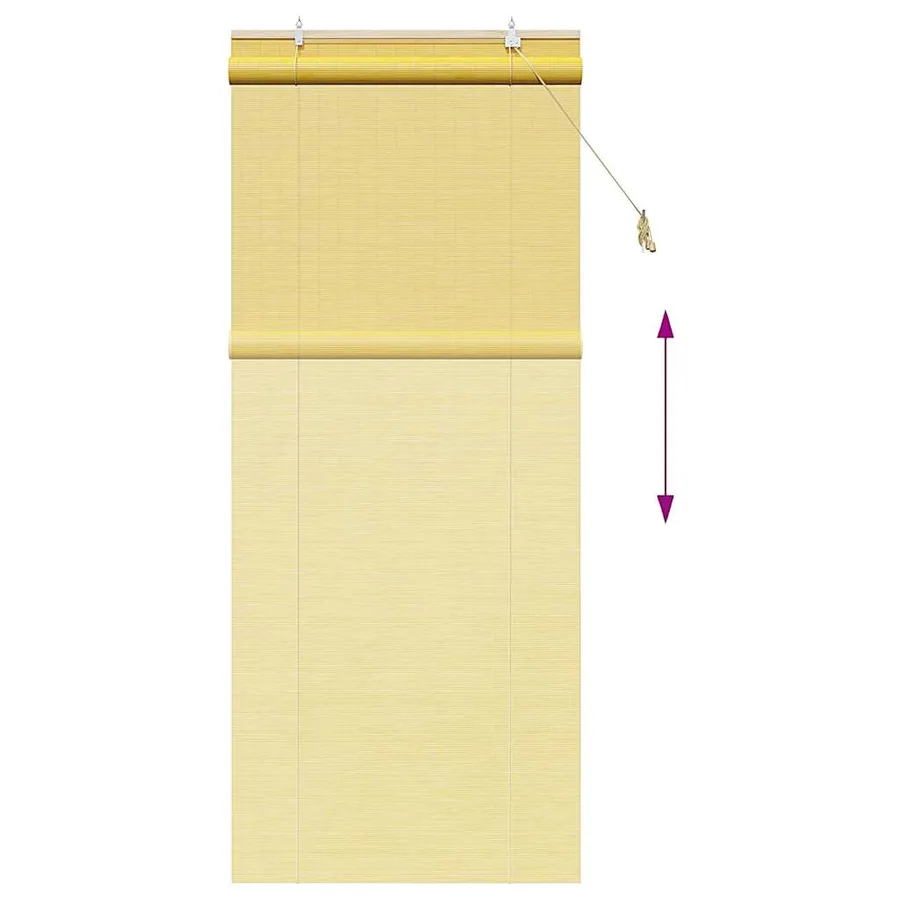 Store enrouleur Jaune 90 x 220 cm Bambou - 13