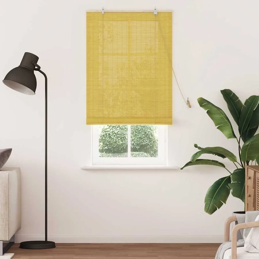 Store enrouleur Jaune 90 x 220 cm Bambou - 3