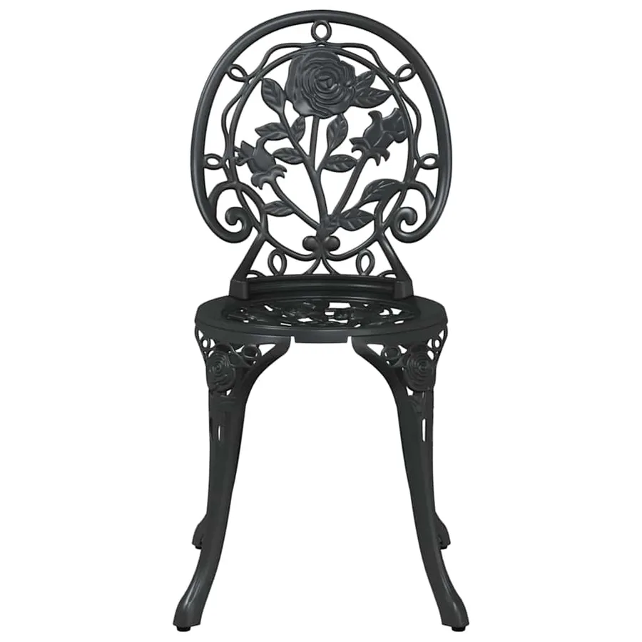 Ensemble bistro de jardin 3 pcs Noir Aluminium - 7
