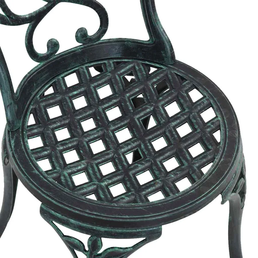 Ensemble bistro de jardin 3 pcs Vert Aluminium - 11