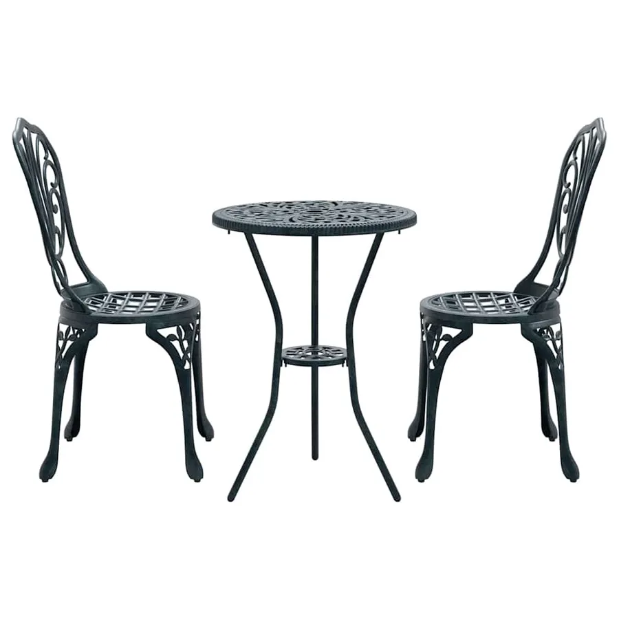 Ensemble bistro de jardin 3 pcs Vert Aluminium - 6