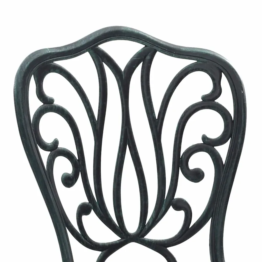 Ensemble bistro de jardin 3 pcs Vert Aluminium - 9
