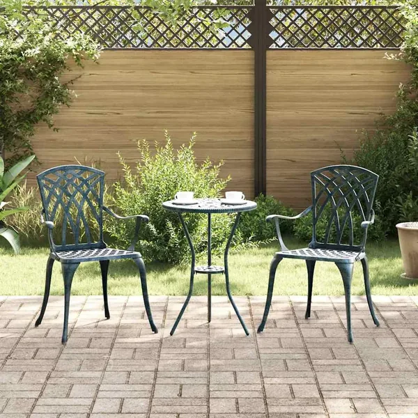 Chaise de jardin 2 pcs Vert 53 x 51 x 88,5cm Aluminium
