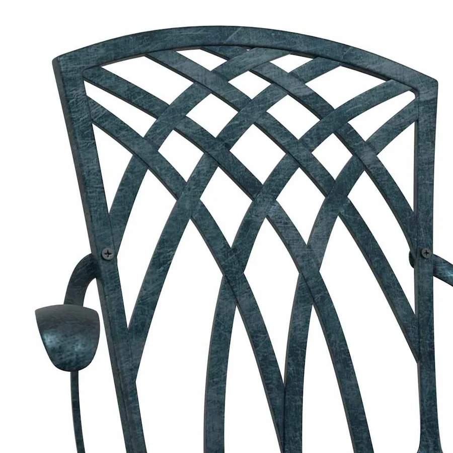 Ensemble de tables de jardin 3 pcs Vert Aluminium coulé - 10