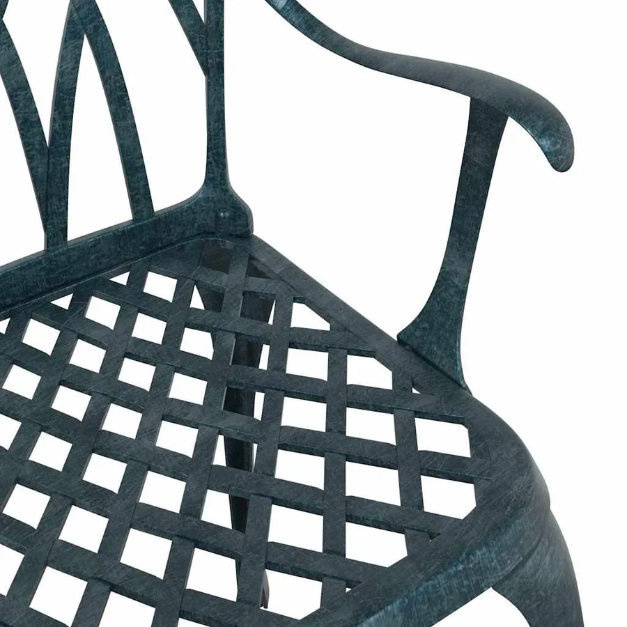 Ensemble de tables de jardin 3 pcs Vert Aluminium coulé - 11