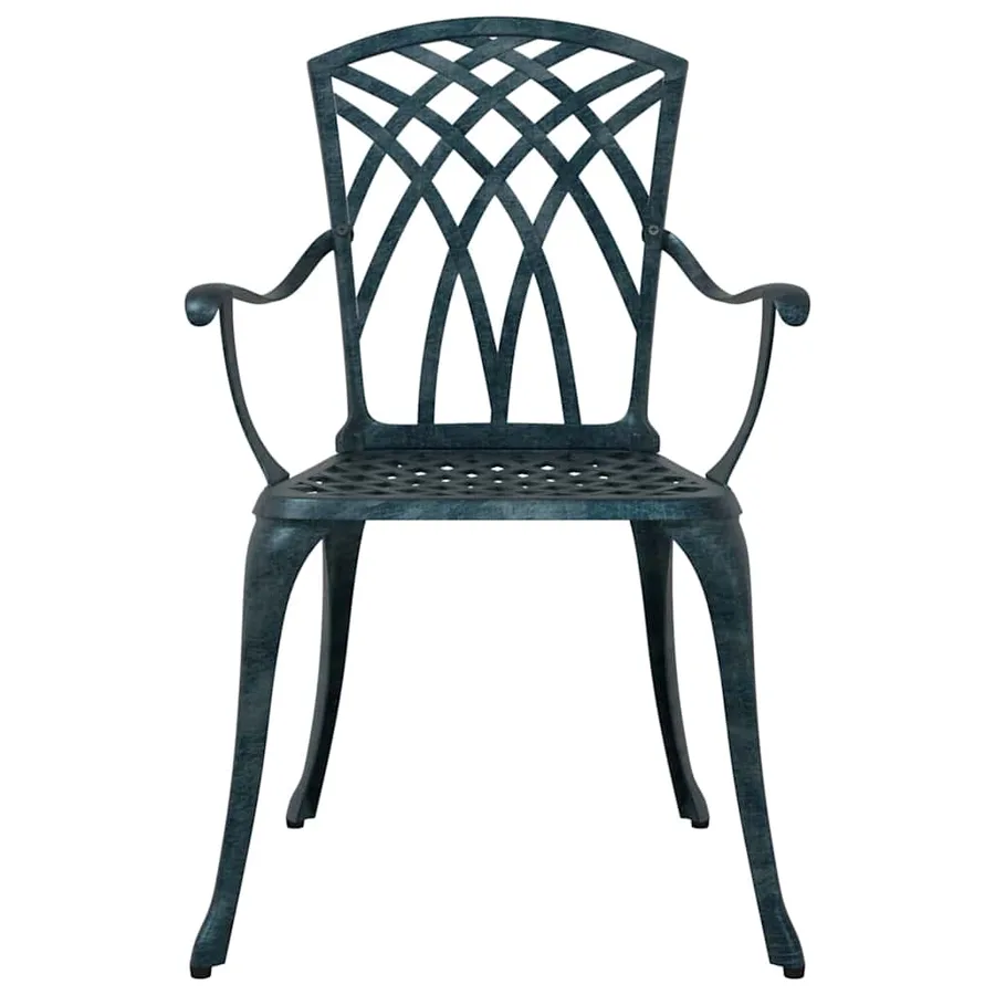 Ensemble de tables de jardin 3 pcs Vert Aluminium coulé - 7