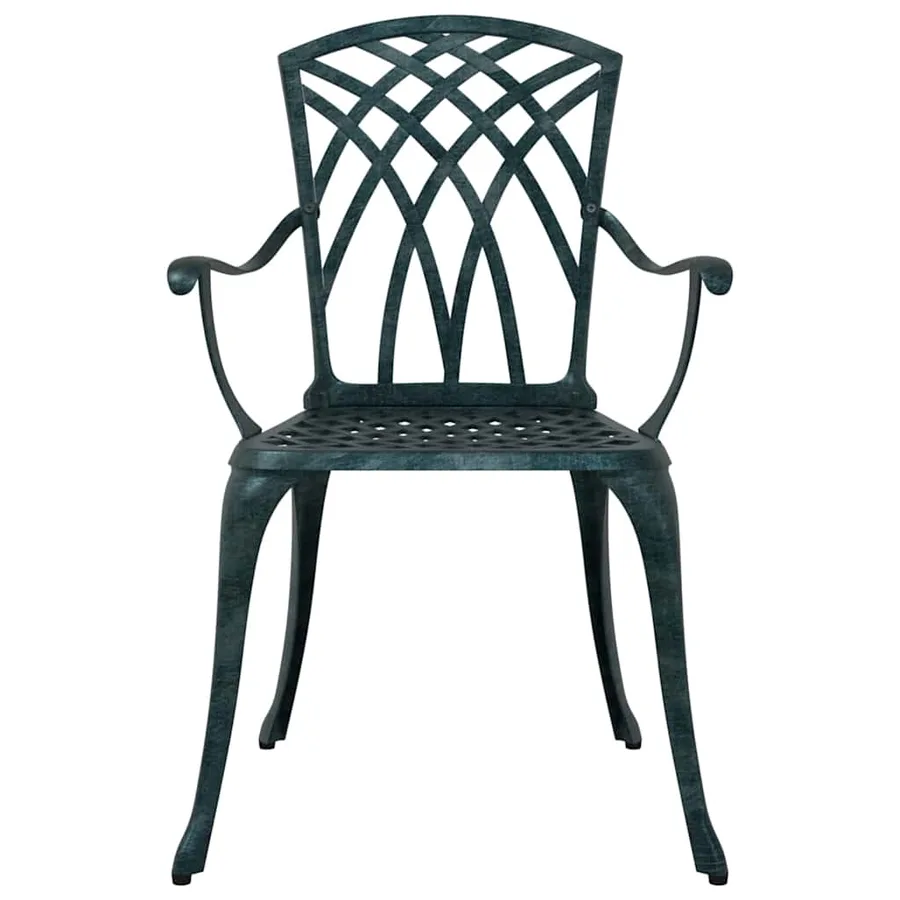 Ensemble de salle à manger pour jardin 5 pcs Vert Aluminium - 9