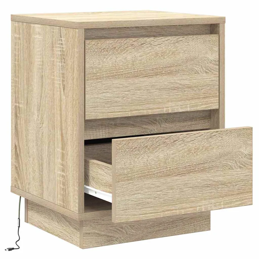 Cabinet de chevet 2 pcs Chêne Sonoma 39 x 34,5 x 50 cm - 7